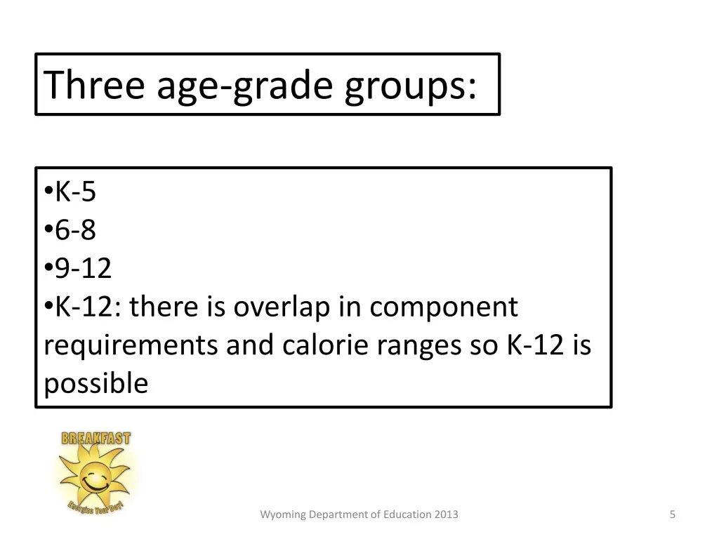 three age grade groups