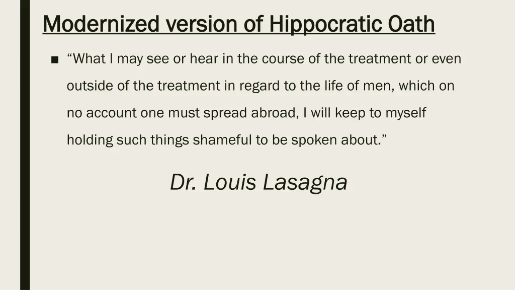 modernized version of hippocratic oath modernized