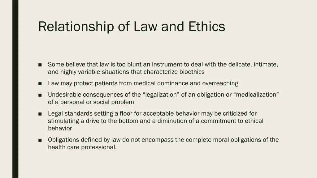 relationship of law and ethics