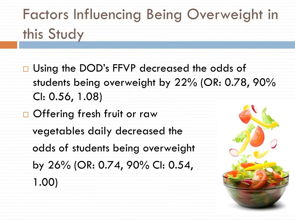 factors influencing being overweight in this study