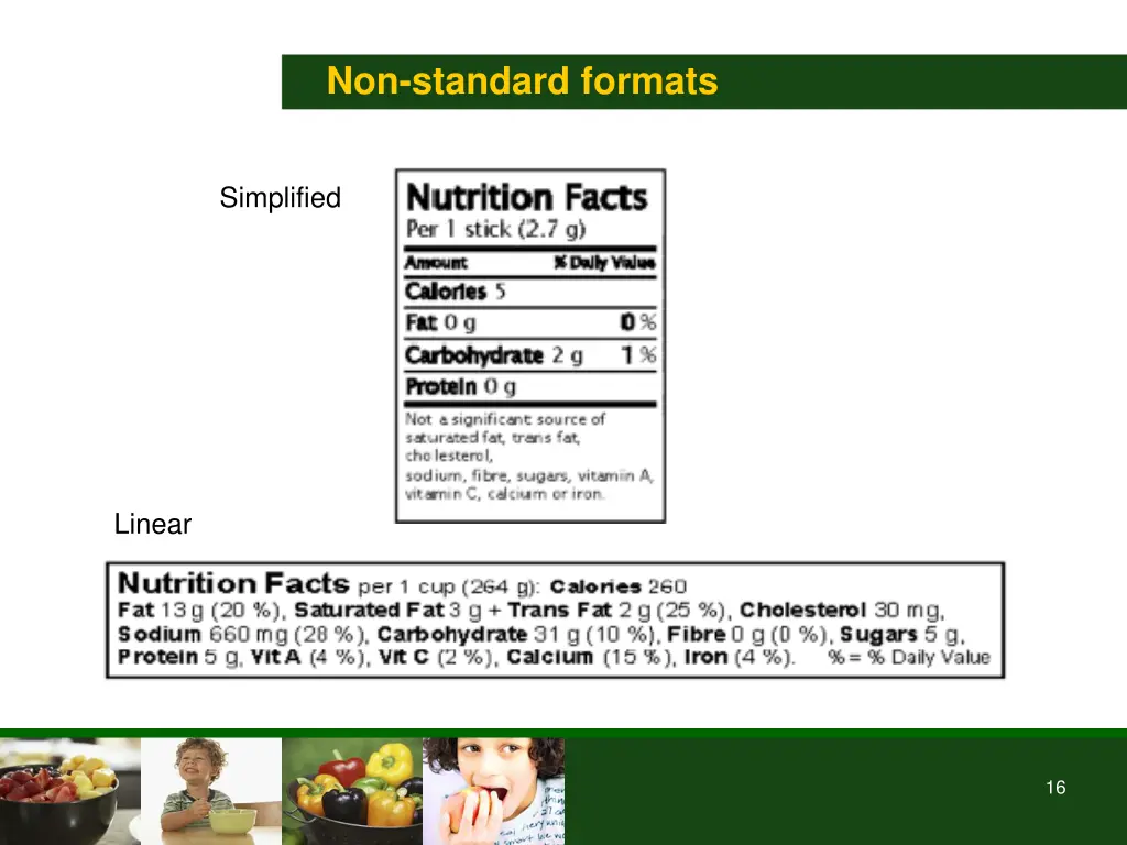 non standard formats