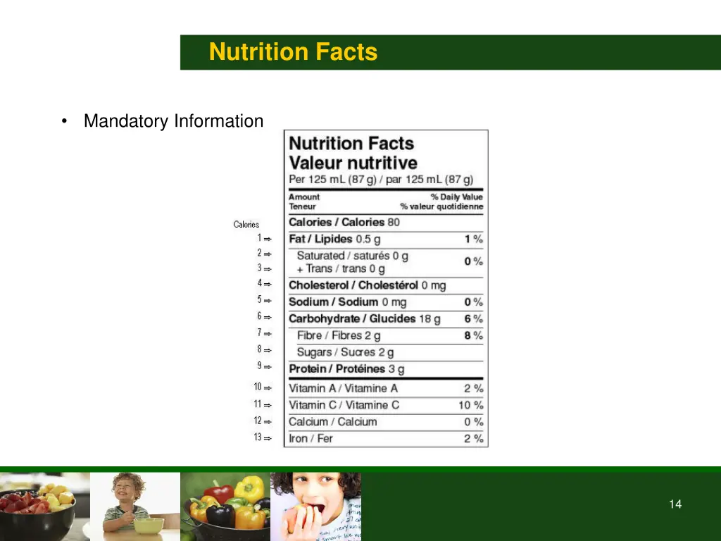 nutrition facts 1