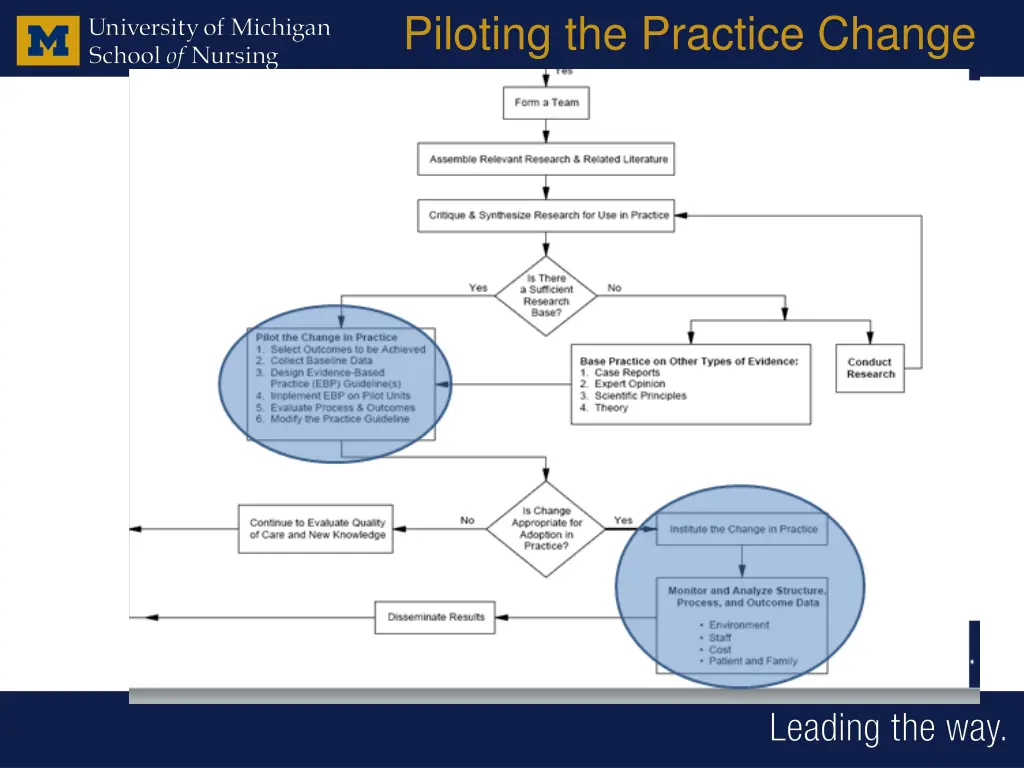 piloting the practice change