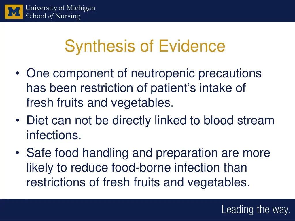 synthesis of evidence 1