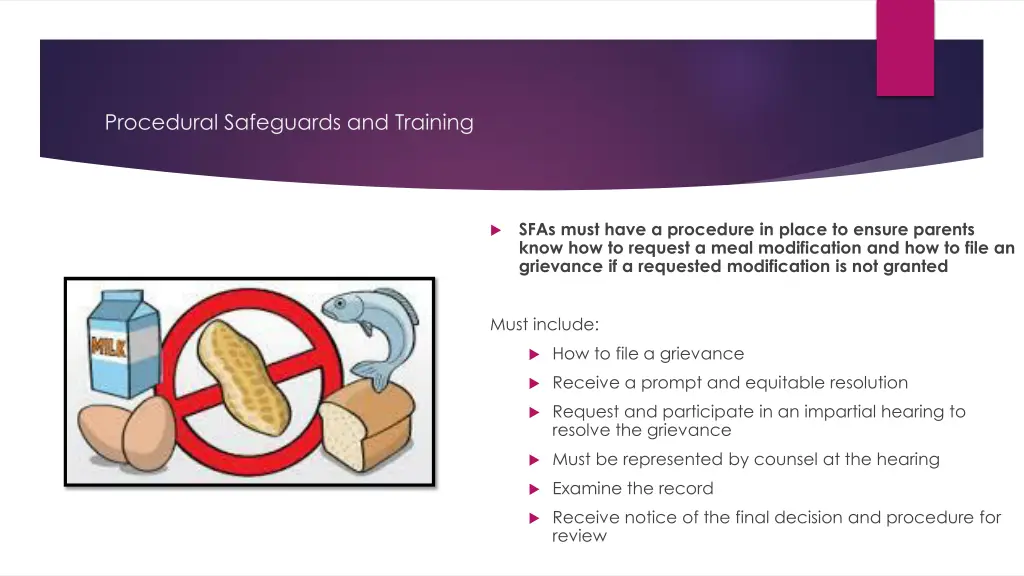 procedural safeguards and training