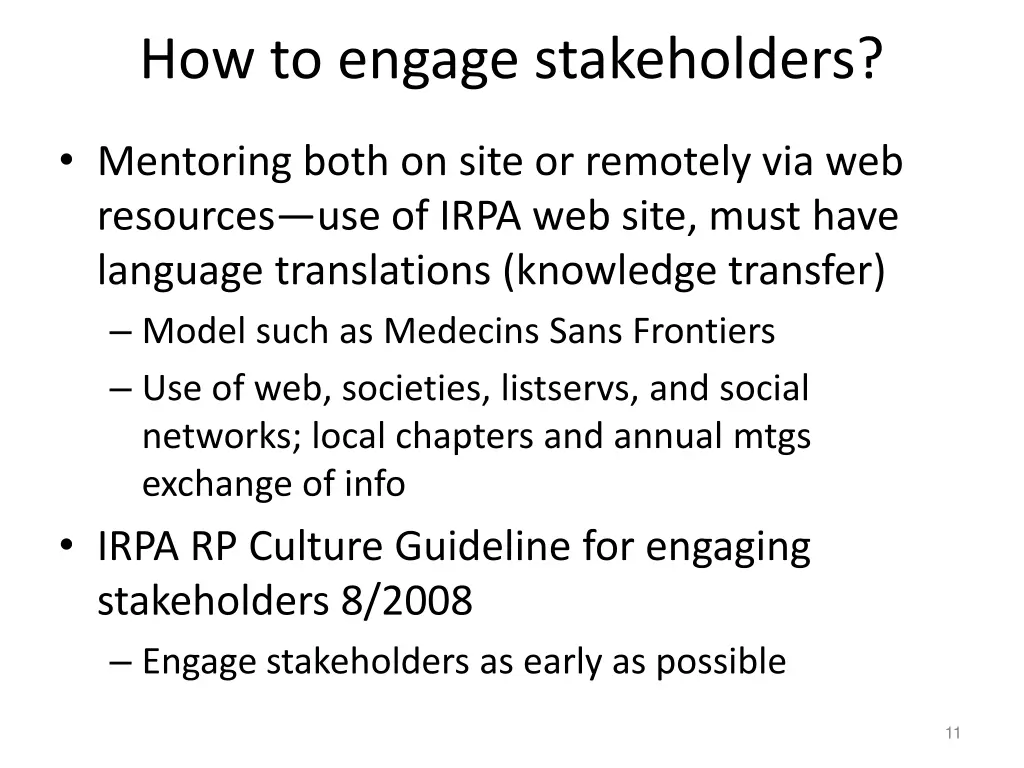 how to engage stakeholders