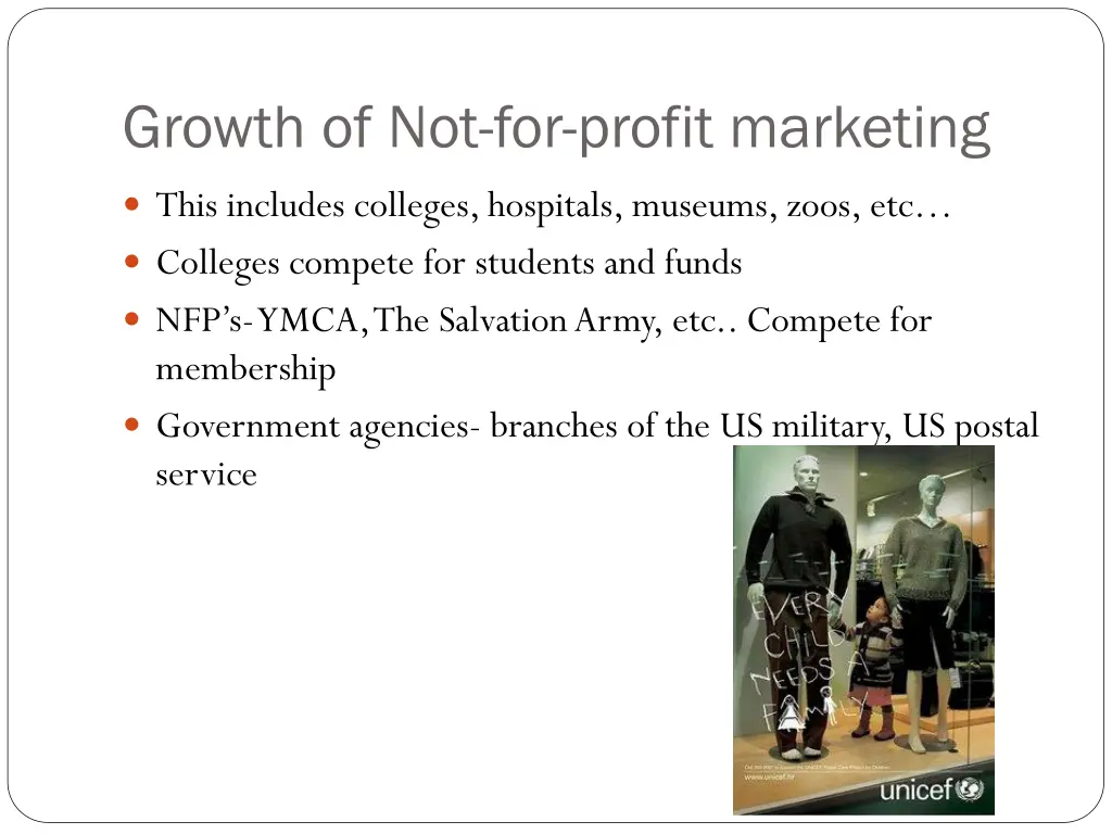 growth of not for profit marketing