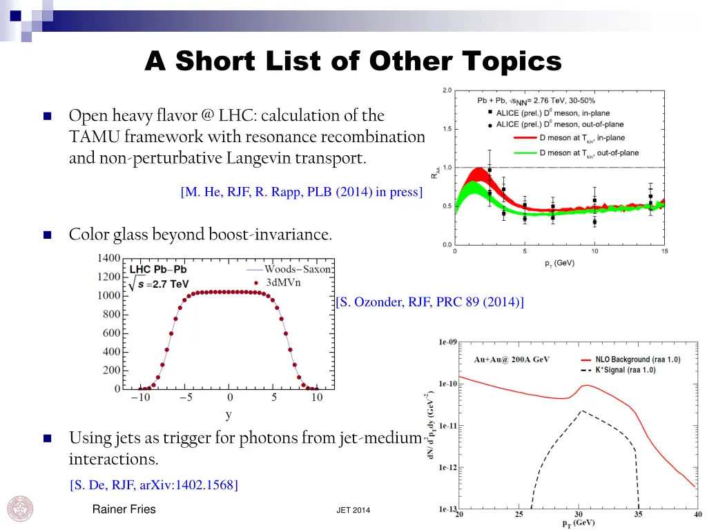 a short list of other topics