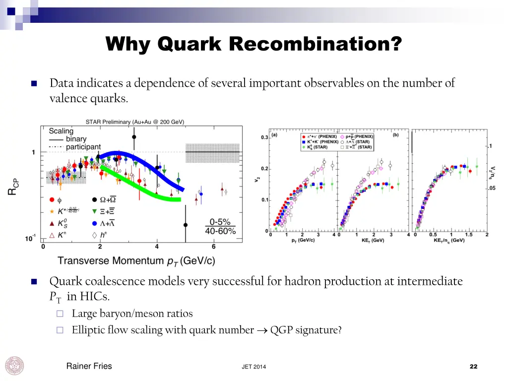 why quark recombination