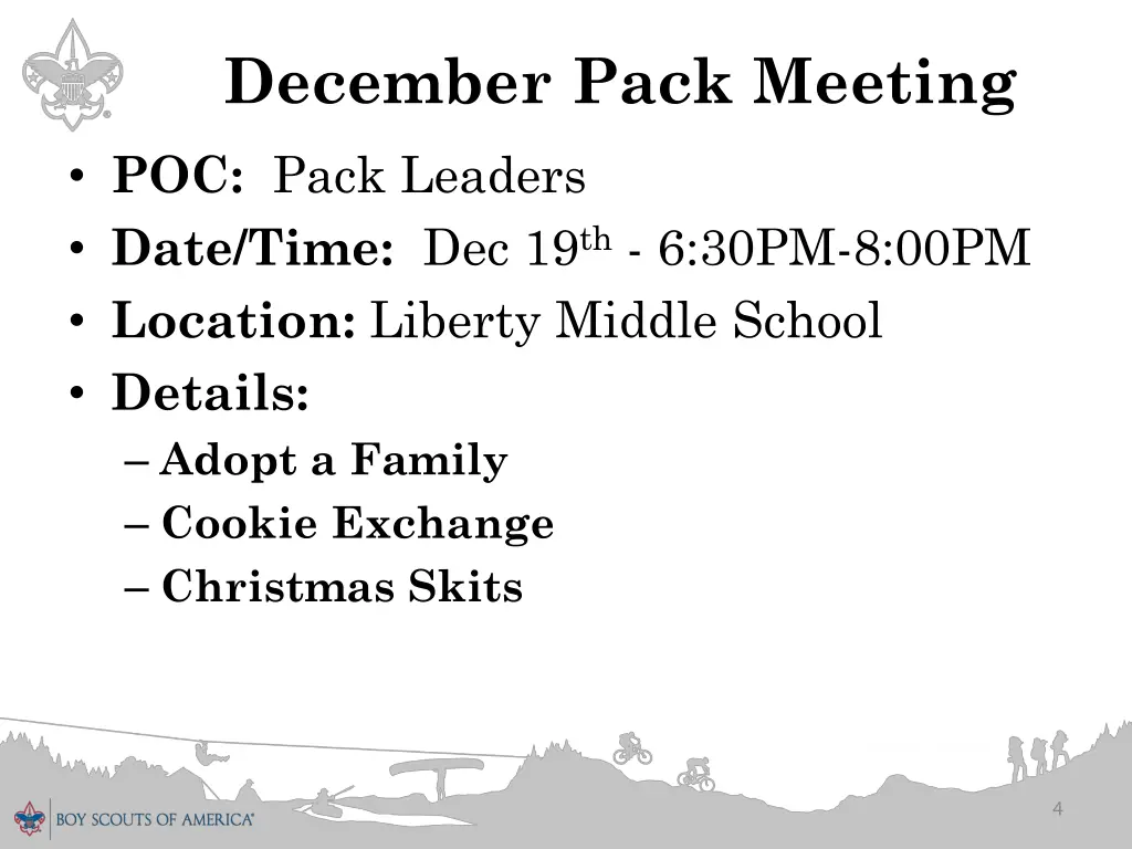 december pack meeting