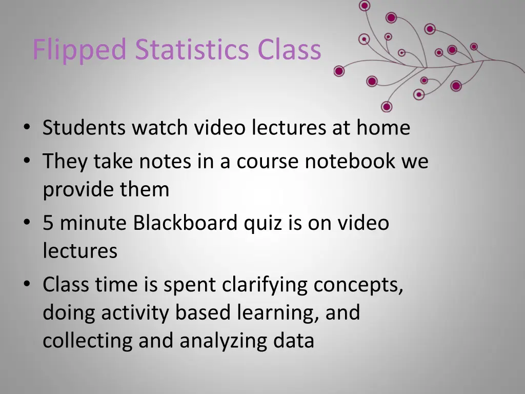 flipped statistics class