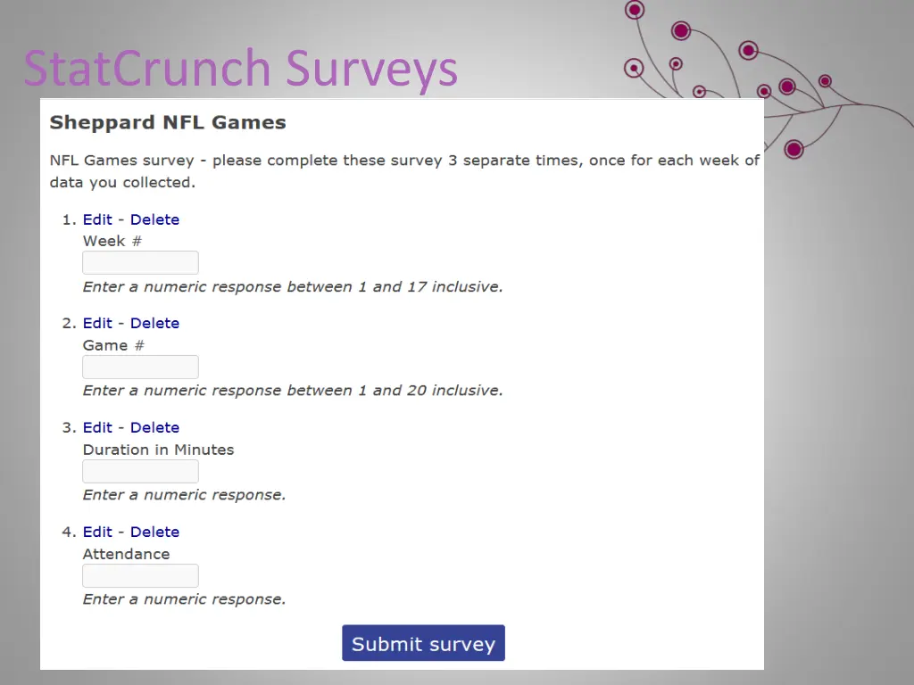 statcrunch surveys