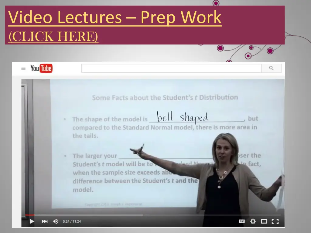 video lectures prep work click here