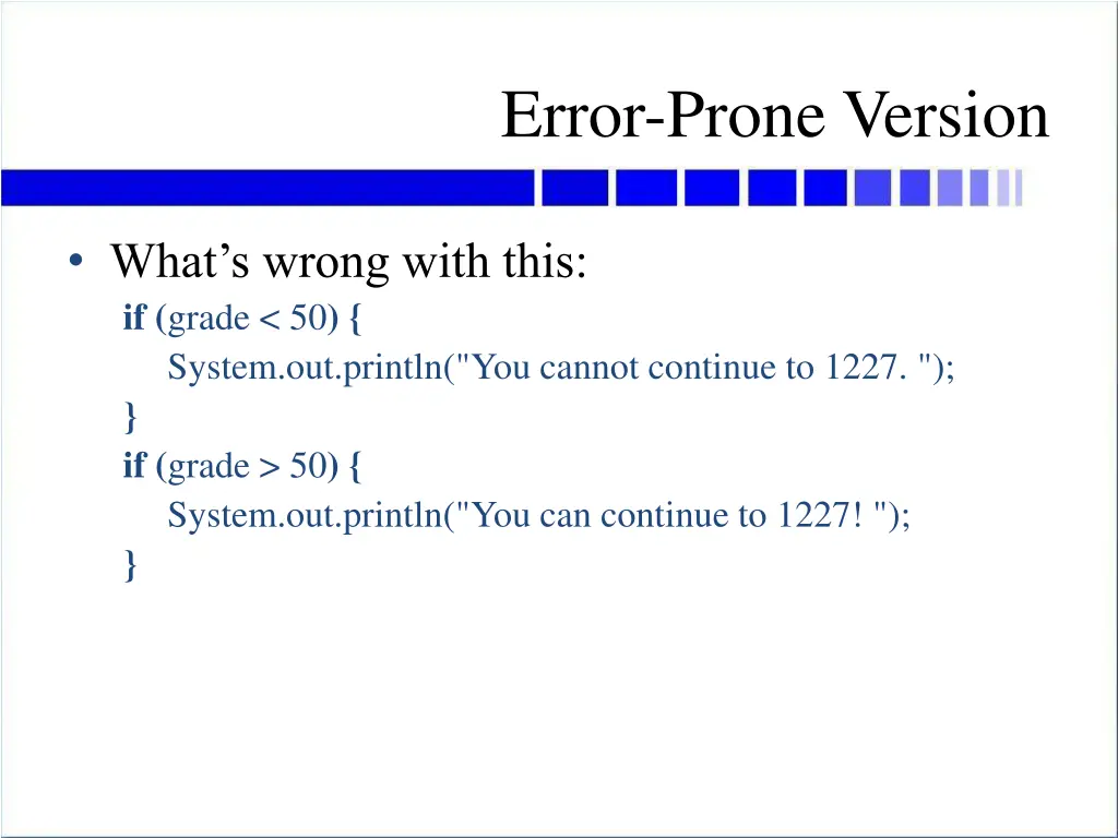 error prone version