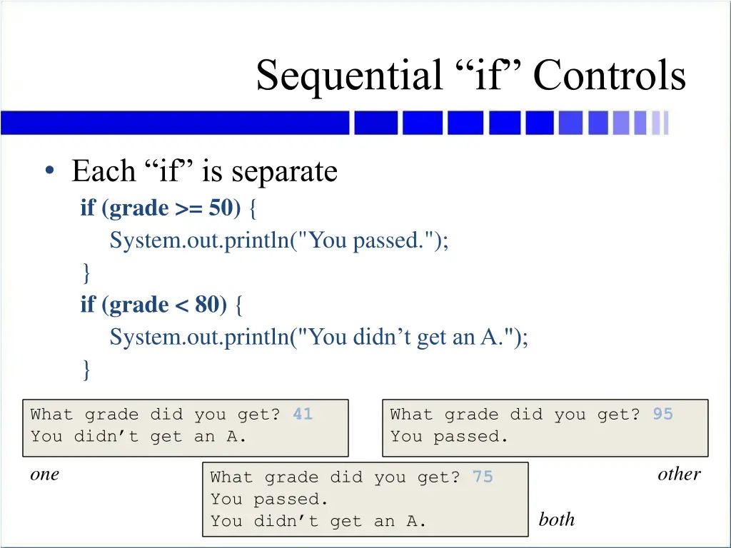 sequential if controls 2