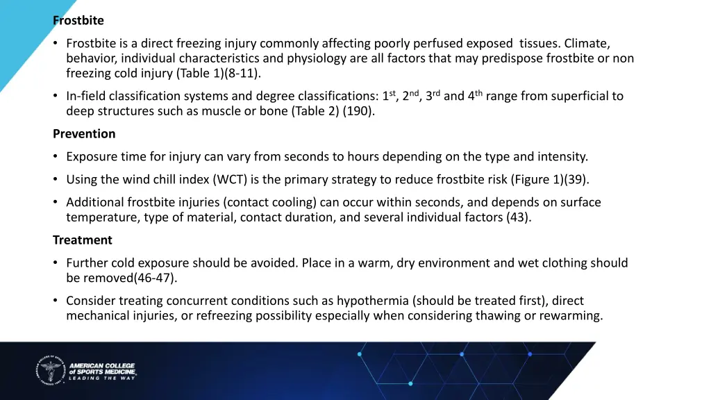 frostbite frostbite is a direct freezing injury