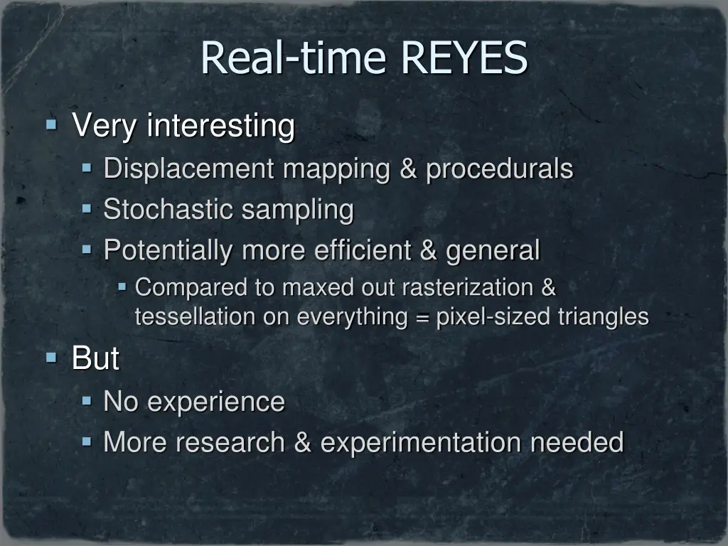 real time reyes