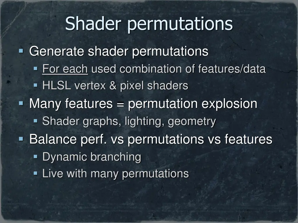 shader permutations