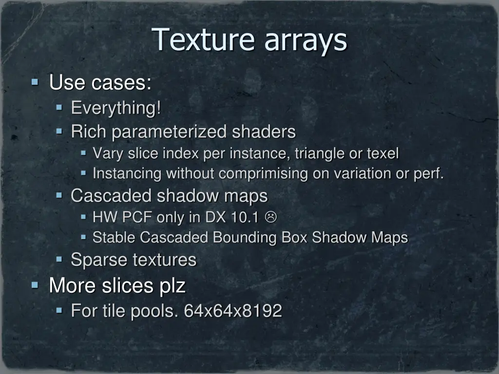 texture arrays