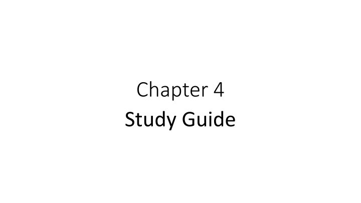 chapter 4 study guide