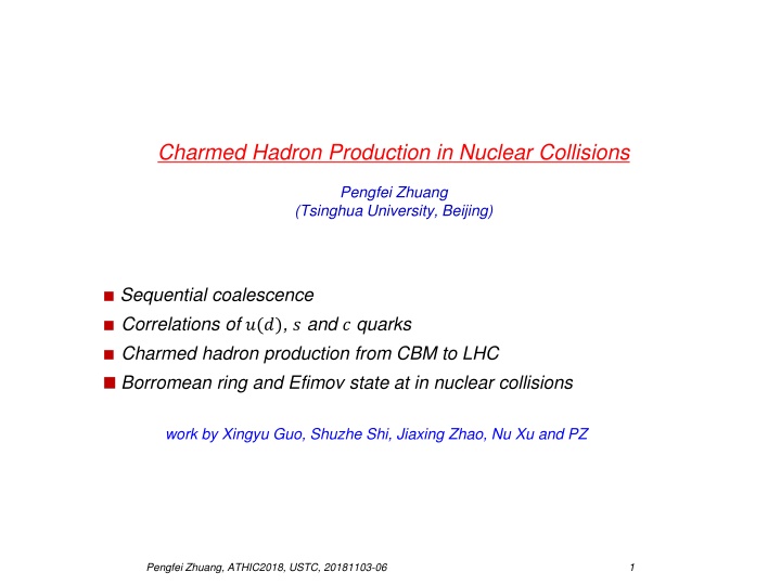 charmed hadron production in nuclear collisions