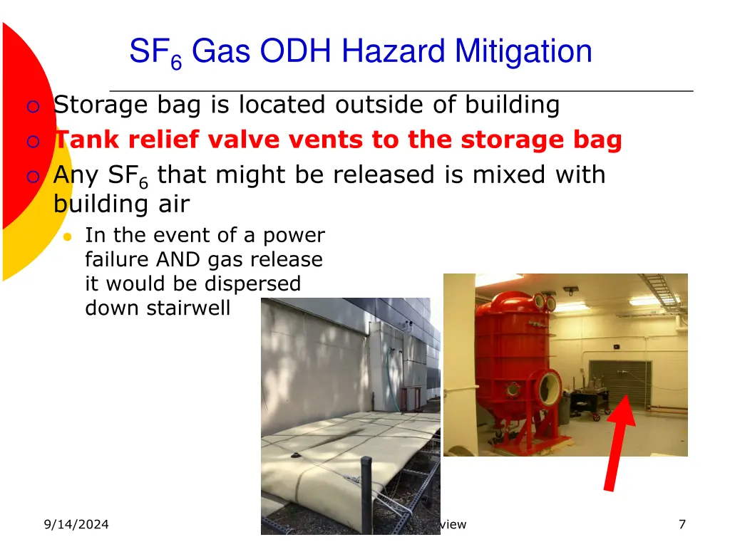 sf 6 gas odh hazard mitigation