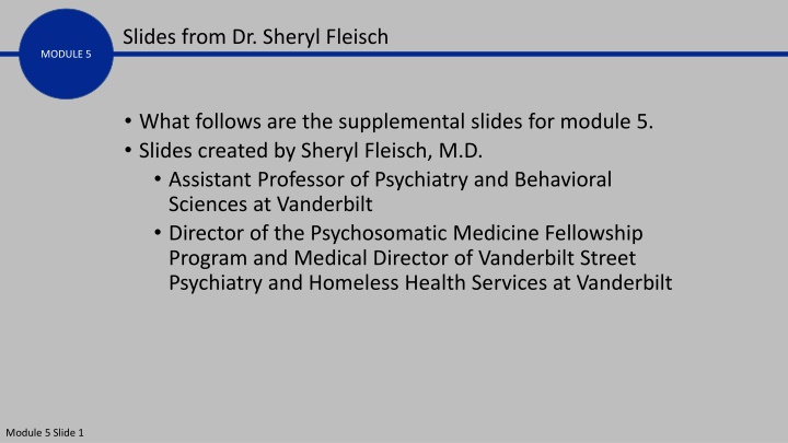 slides from dr sheryl fleisch