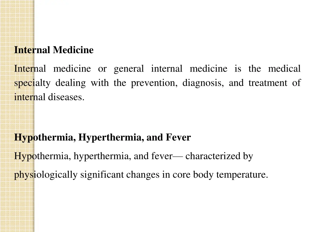 internal medicine