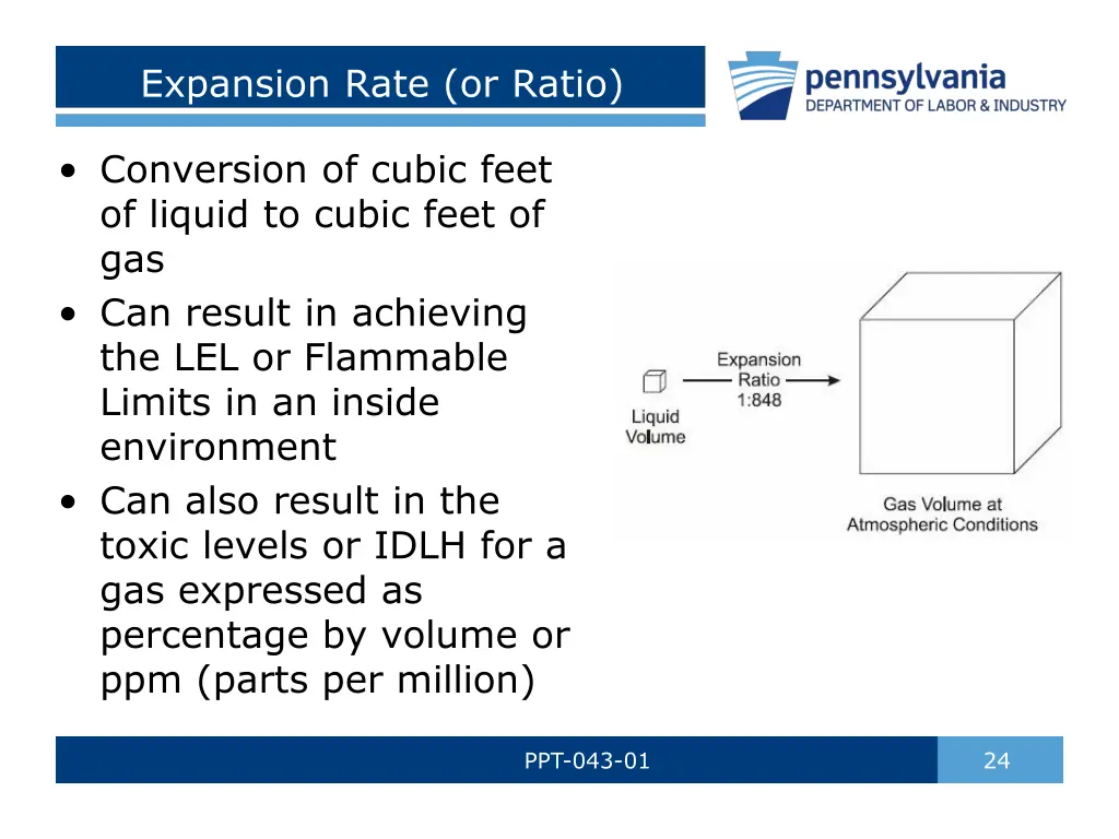 expansion rate or ratio