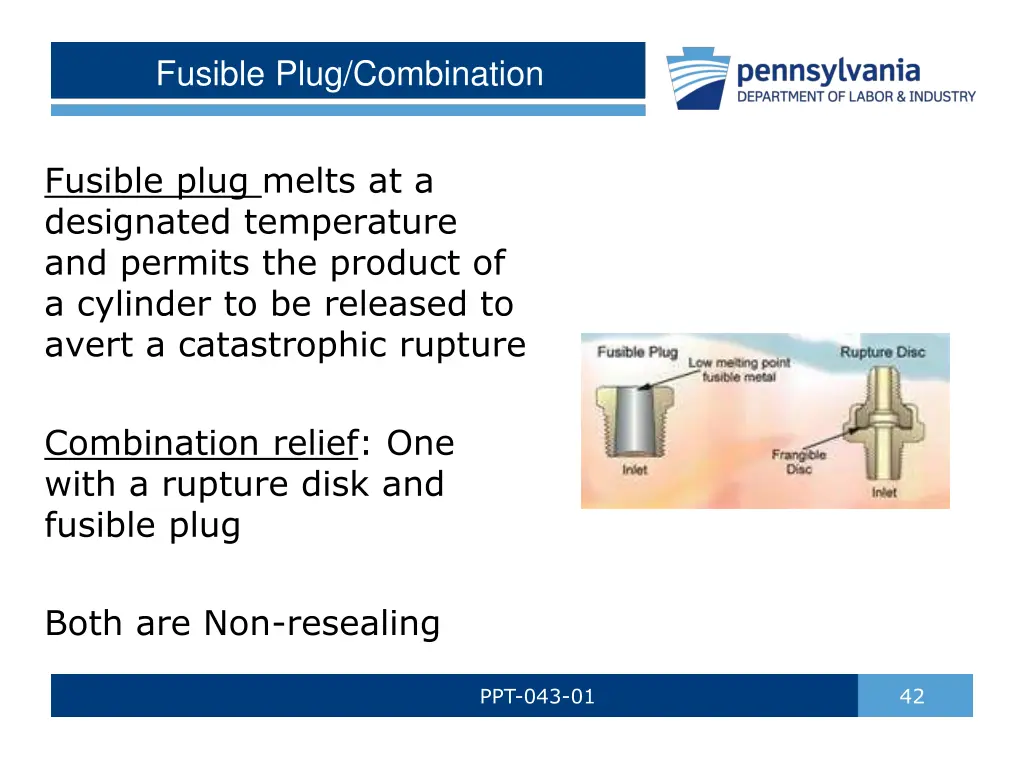 fusible plug combination