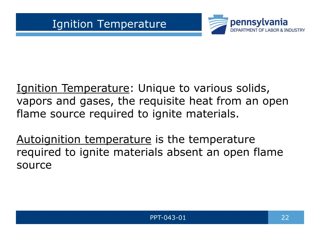 ignition temperature