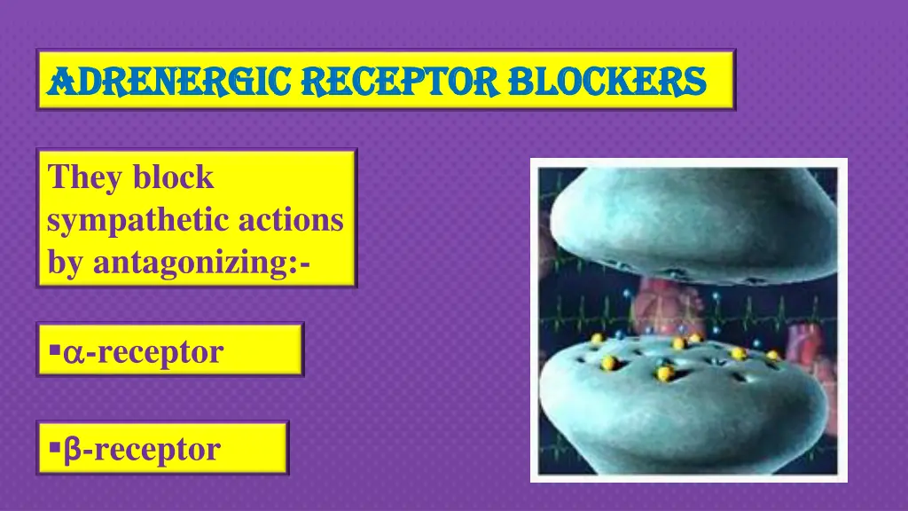 adrenergic receptor blockers adrenergic receptor