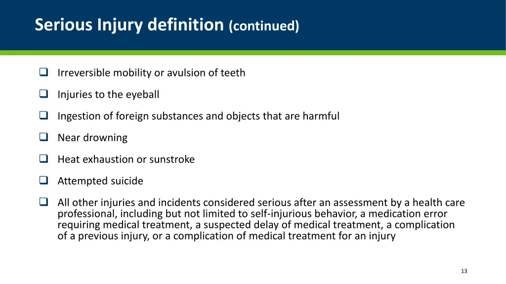 serious injury definition continued