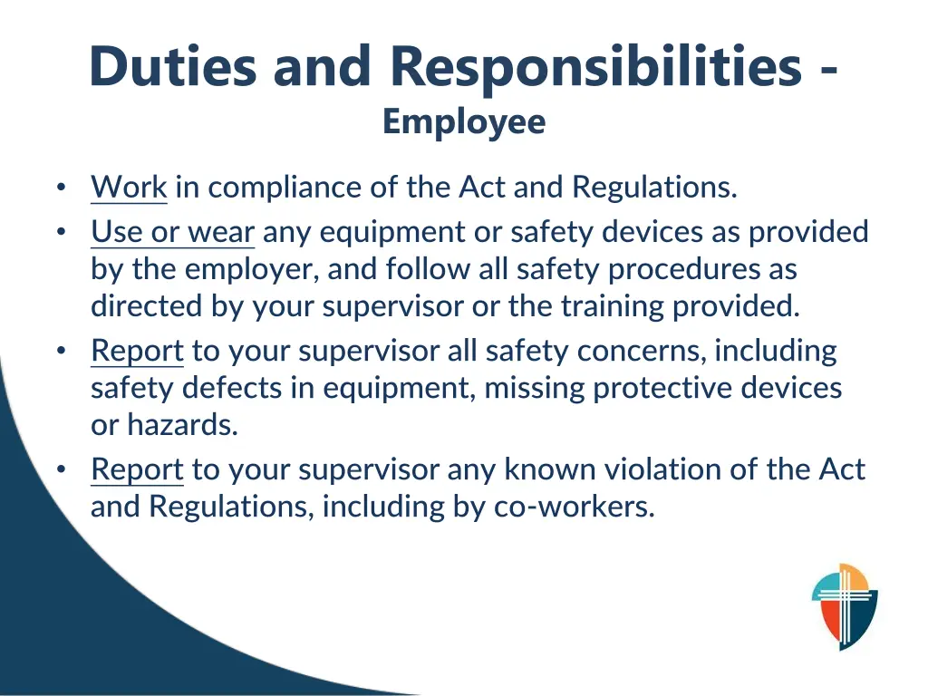 duties and responsibilities employee