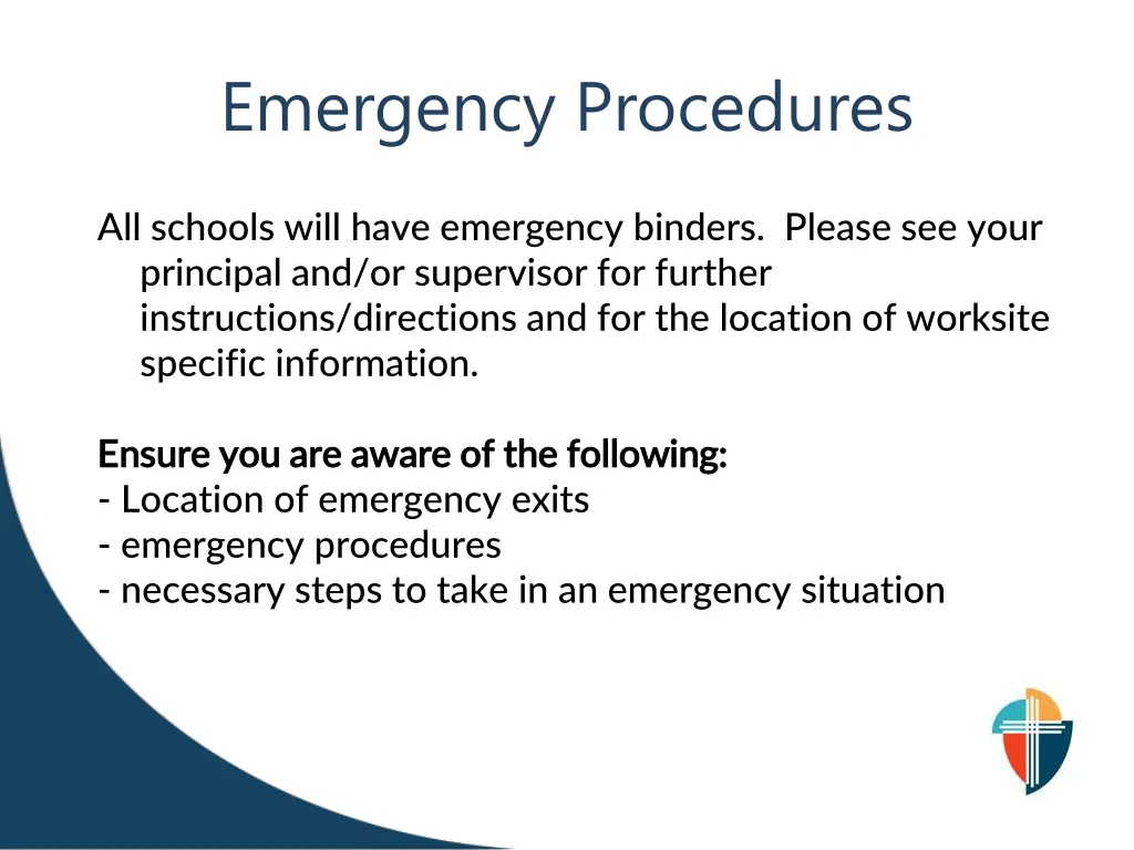 emergency procedures