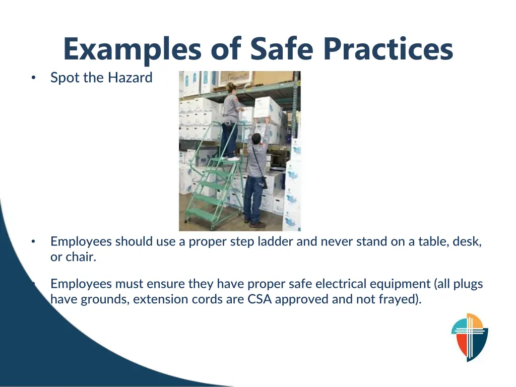 examples of safe practices spot the hazard