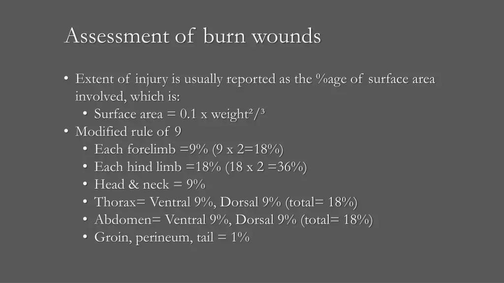 assessment of burn wounds