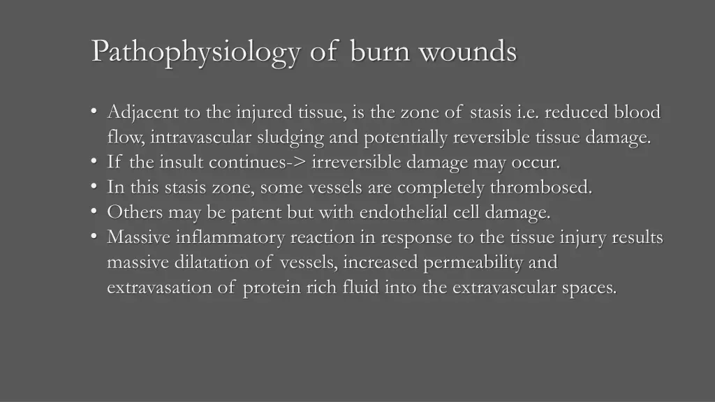 pathophysiology of burn wounds 1