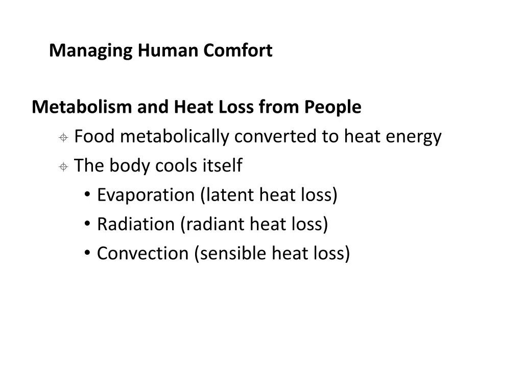 managing human comfort 1