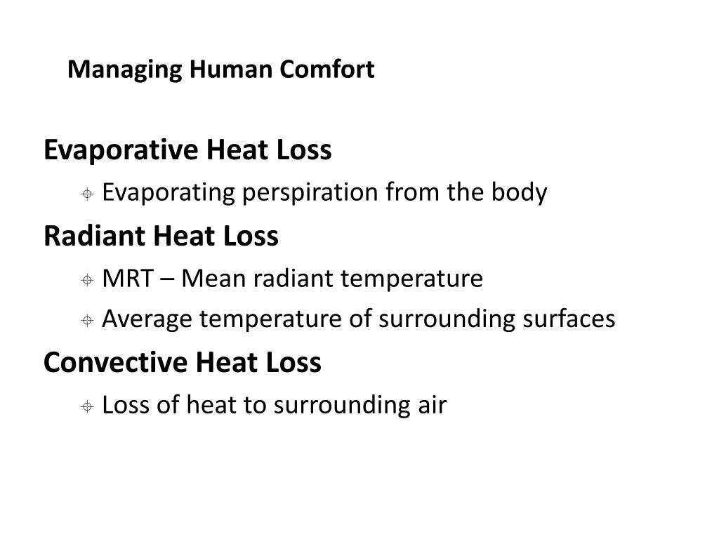 managing human comfort 2