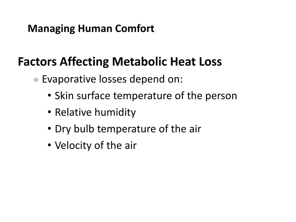 managing human comfort 3