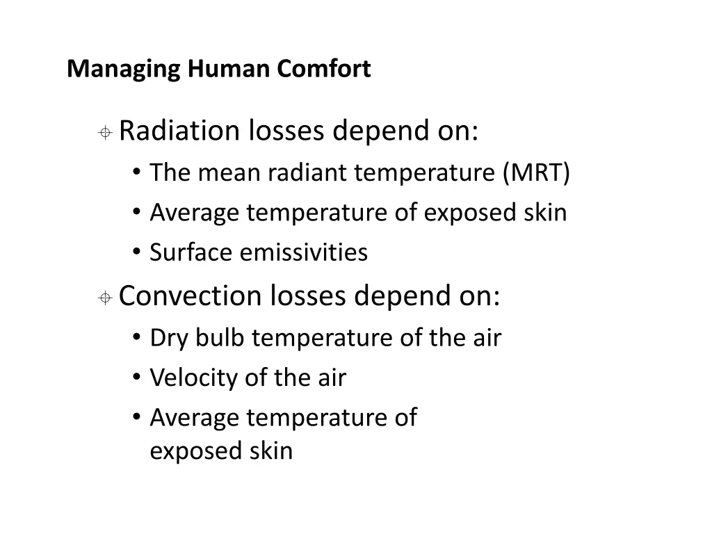 managing human comfort 4