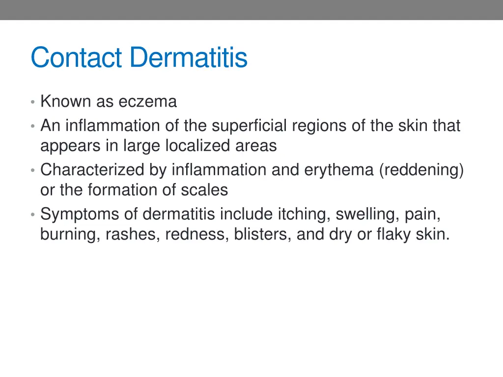 contact dermatitis