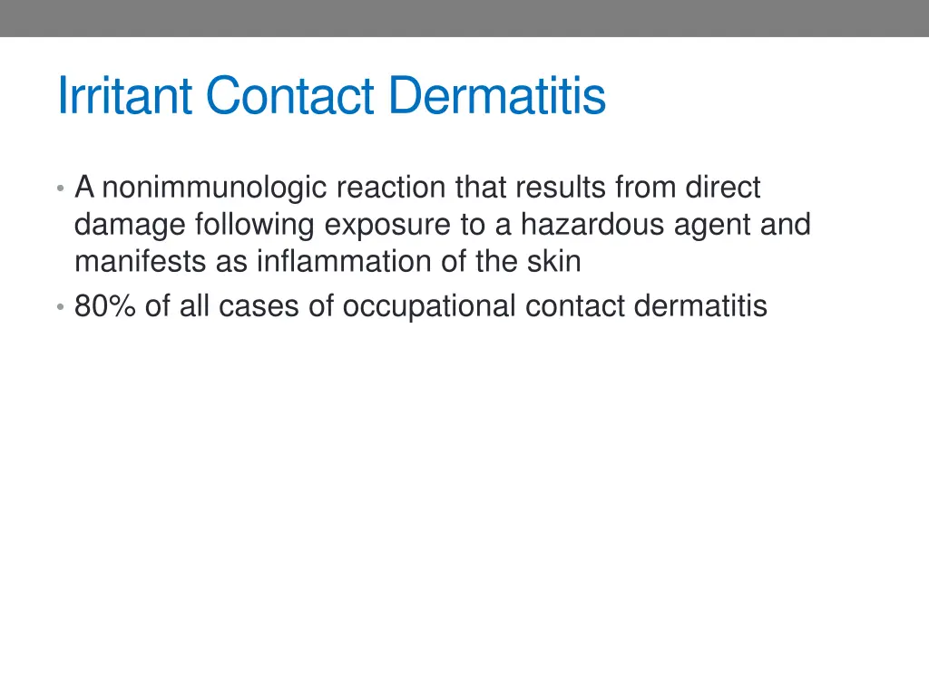 irritant contact dermatitis