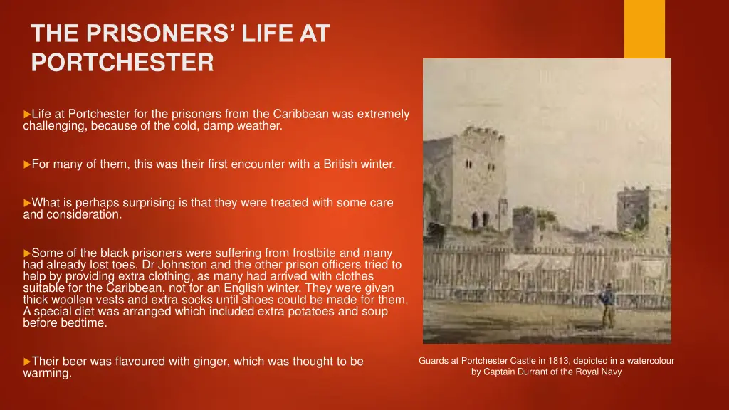 the prisoners life at portchester