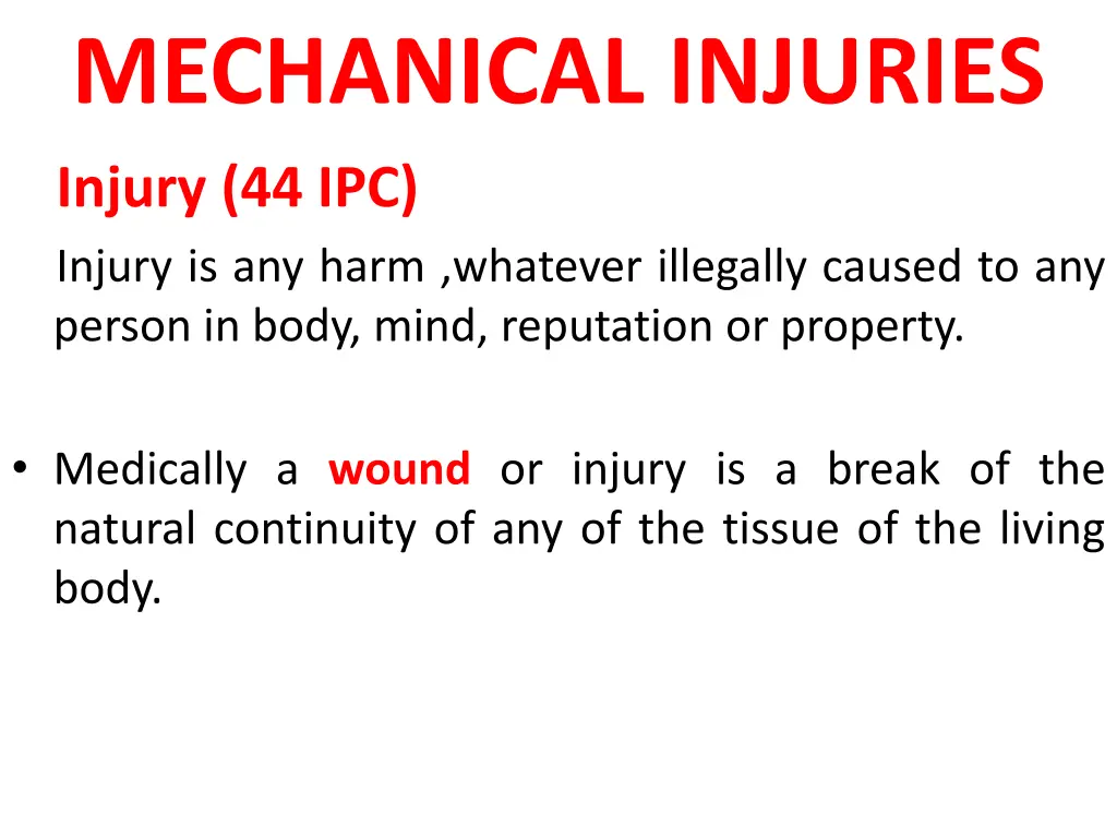 mechanical injuries 1