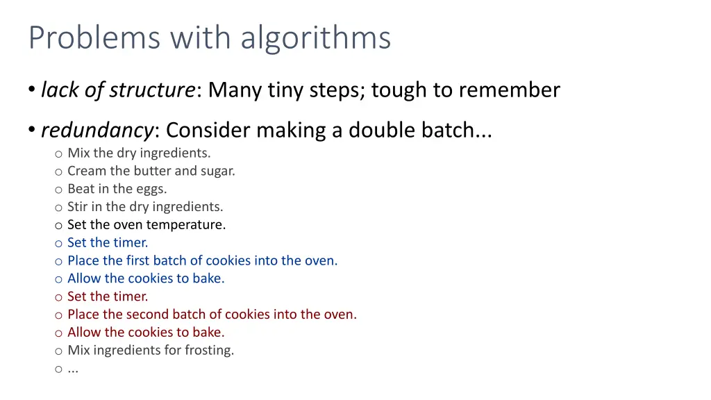 problems with algorithms