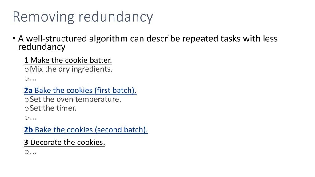 removing redundancy