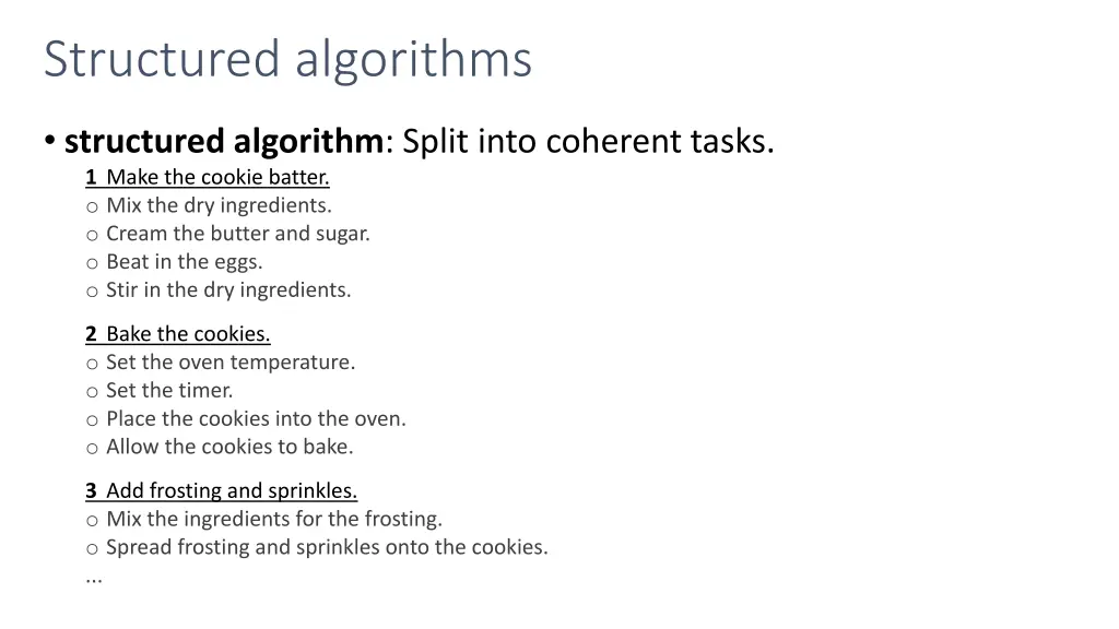 structured algorithms