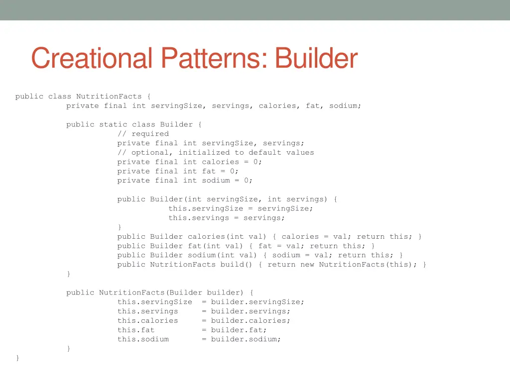 creational patterns builder 2